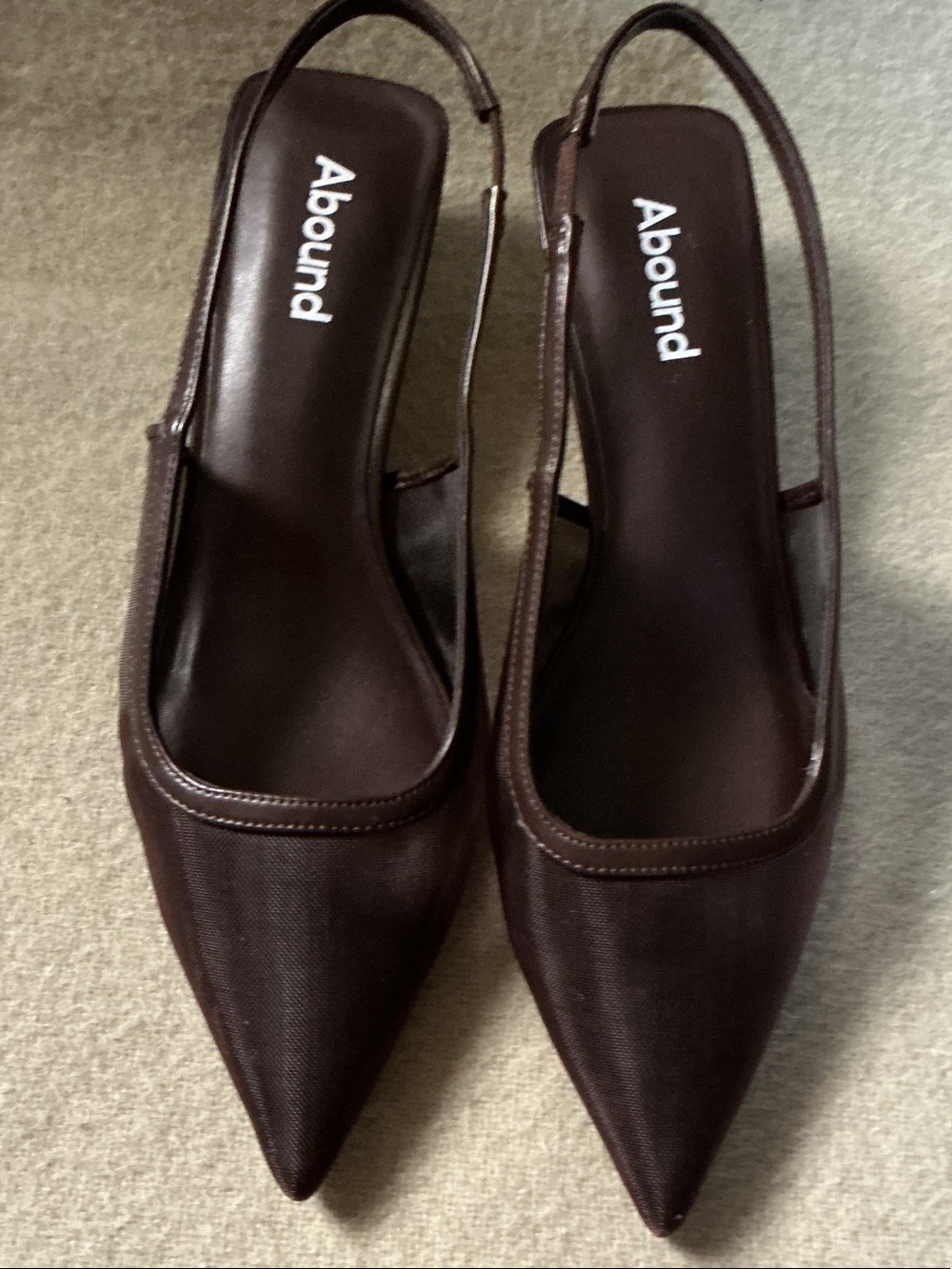 Abound Women's Dark Brown Pointed Slingback Mules